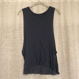 blue sheer brandy melville tank top